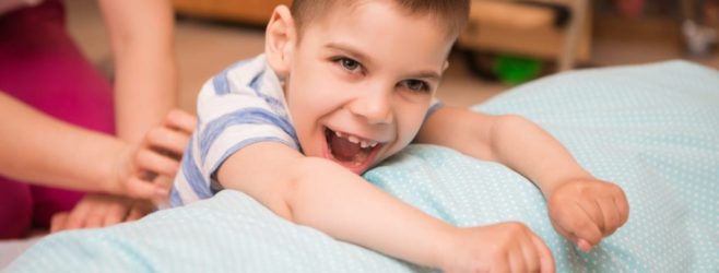 a boy with cerebral palsy